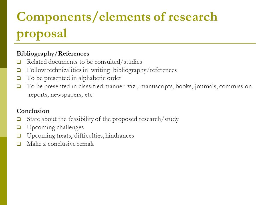 order research proposal